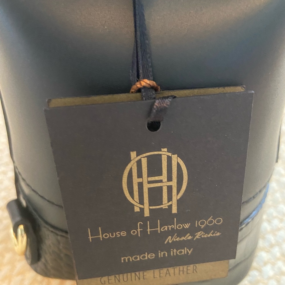 NWT House of Harlow 1960 Black Studded Backpack Shoulder Bag - Picture 3 of 5